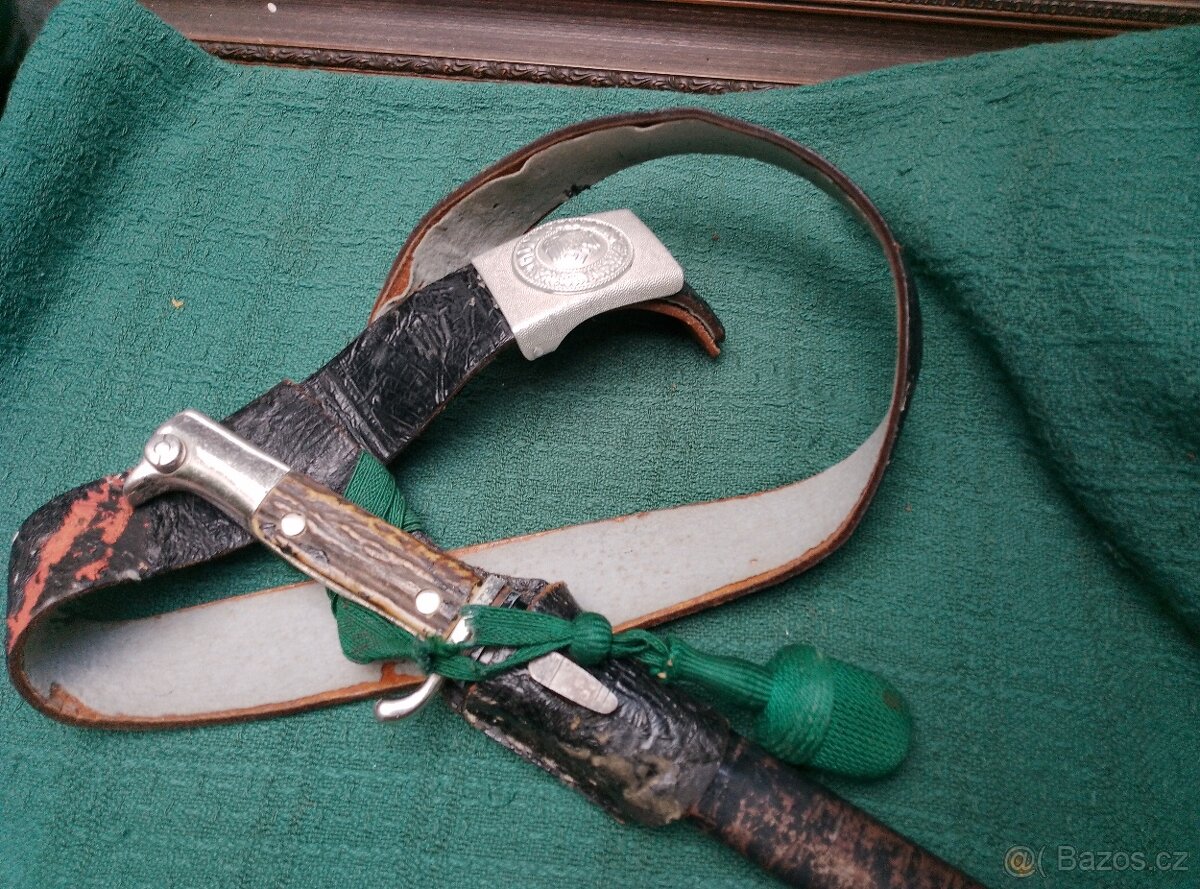 Německý vycházkový bajonet včetně opasku