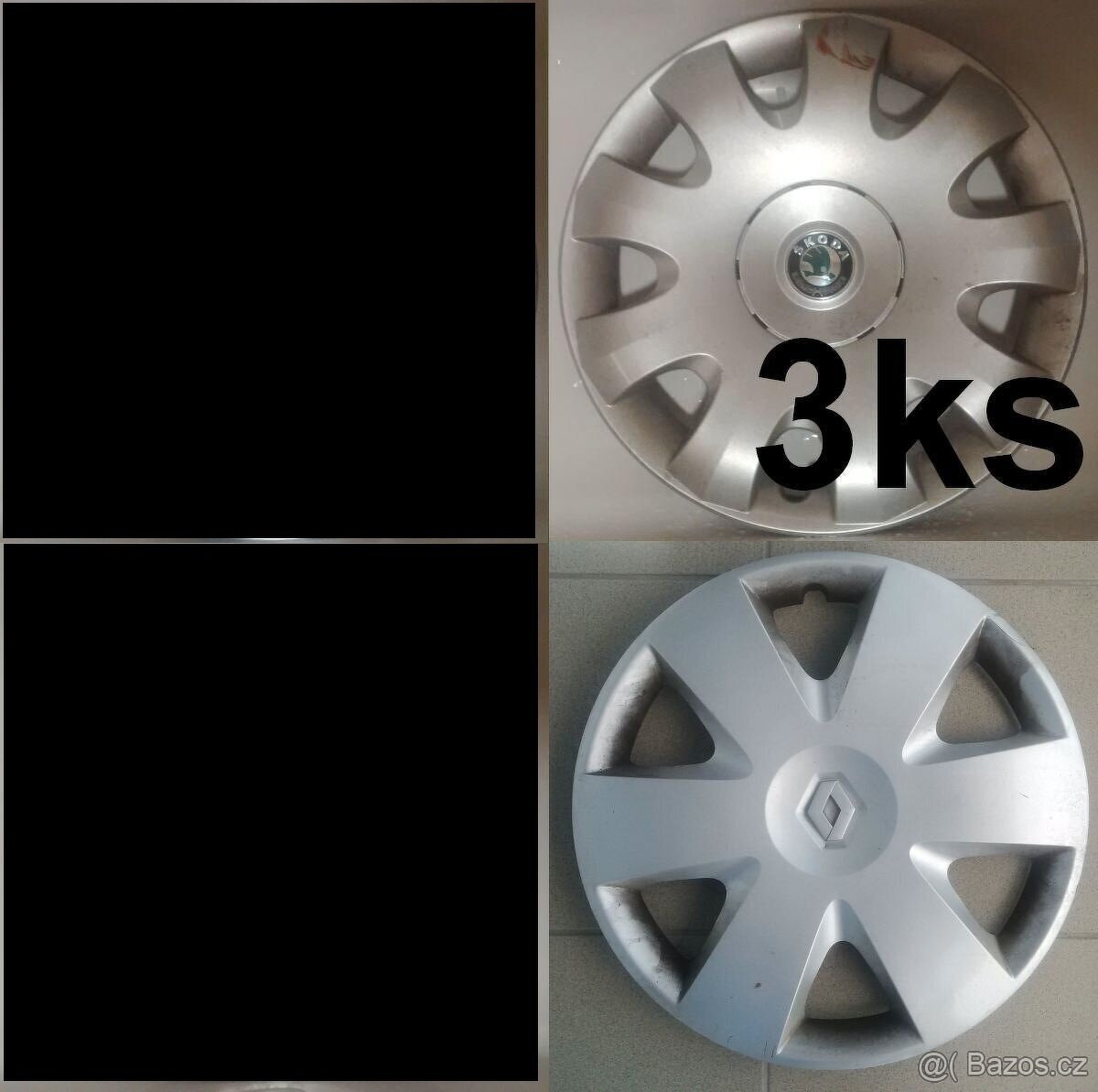 Poklice Škoda 15" 3ks Octavia Renault Monastella 1ks