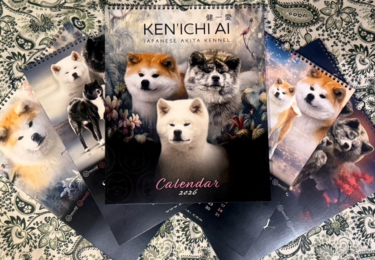 Kalendář Akita Inu 2026