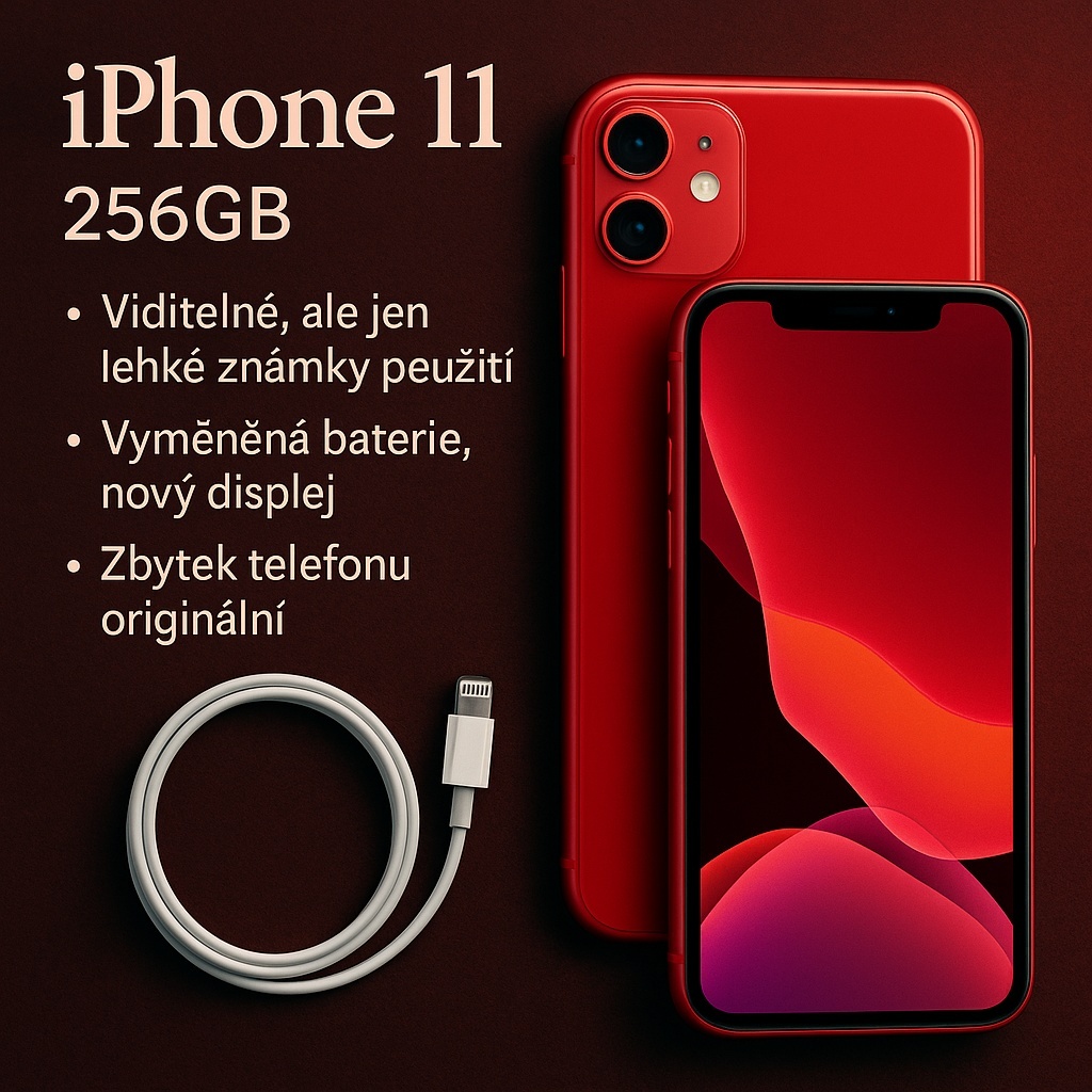 iPhone 11 256 GB – červený, svěží, spolehlivý