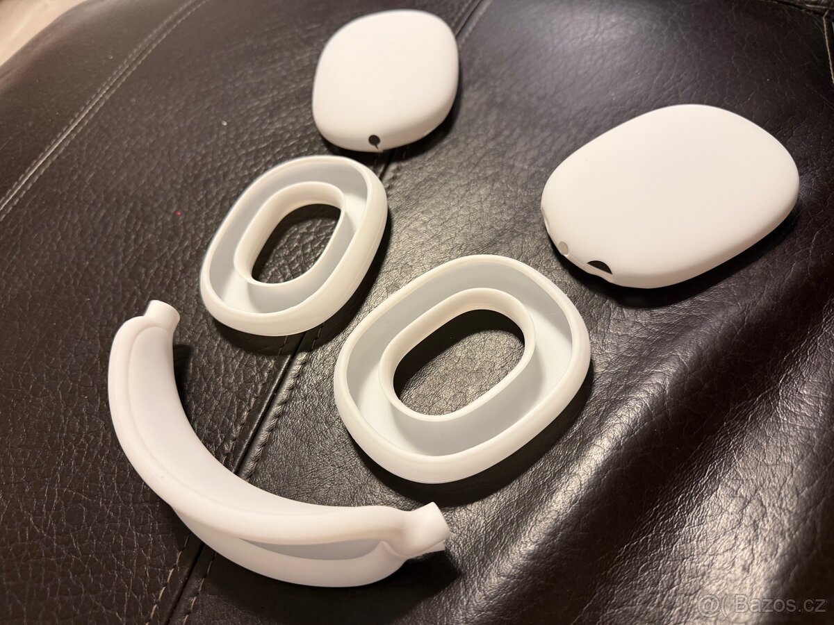 AirPods MAX silikonová ochrana 3v1 bílá
