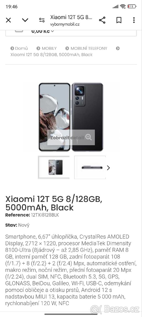 PRODÁM/VYMĚNÍM Xiaomi 12T 8/128GB