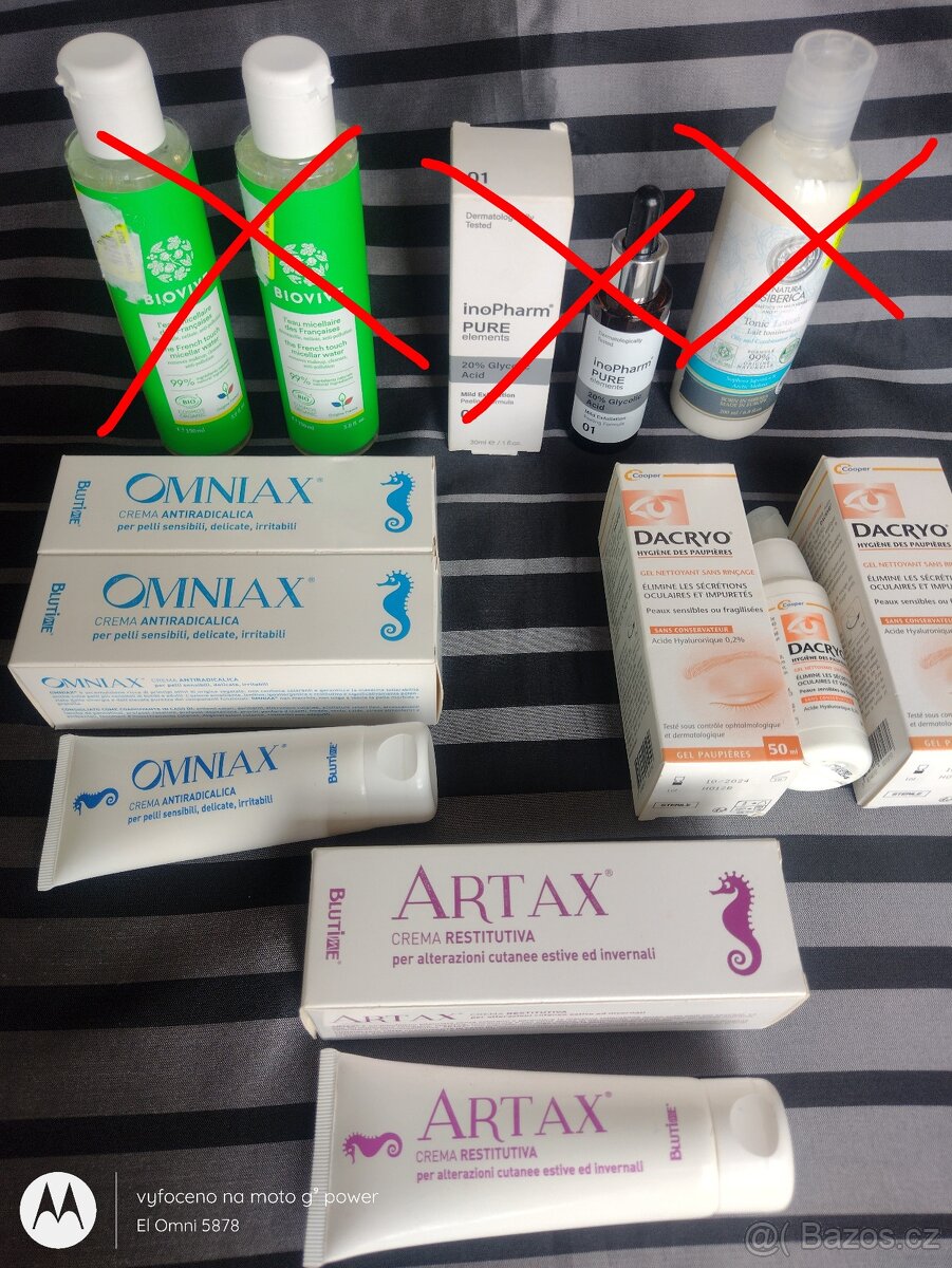 nové neotevřené (sterilní)masti OMNIAX a ARTAX 75ml (Itálie)