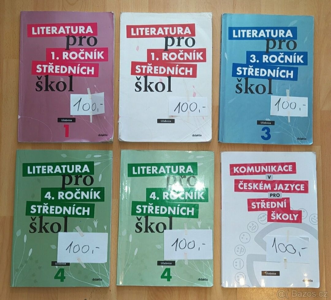 Učebnice lit. pro 1,3,4 ročník pro stř. školy + komunikace