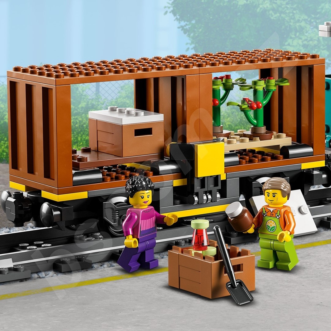 LEGO vlak novy hnedy vagon ze setu 60336
