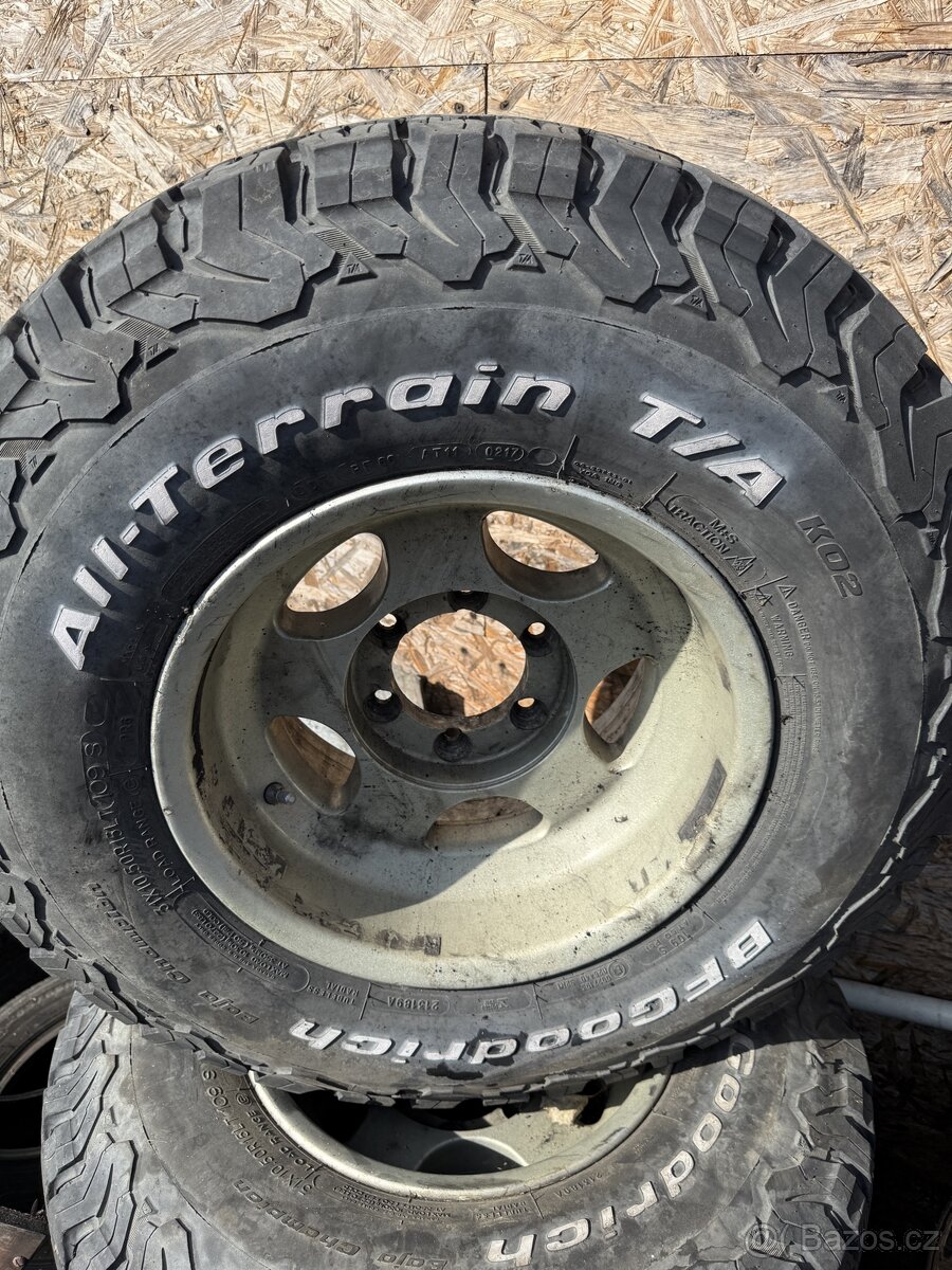 Kola včetně pneu 31x10.5r15 6x139.7