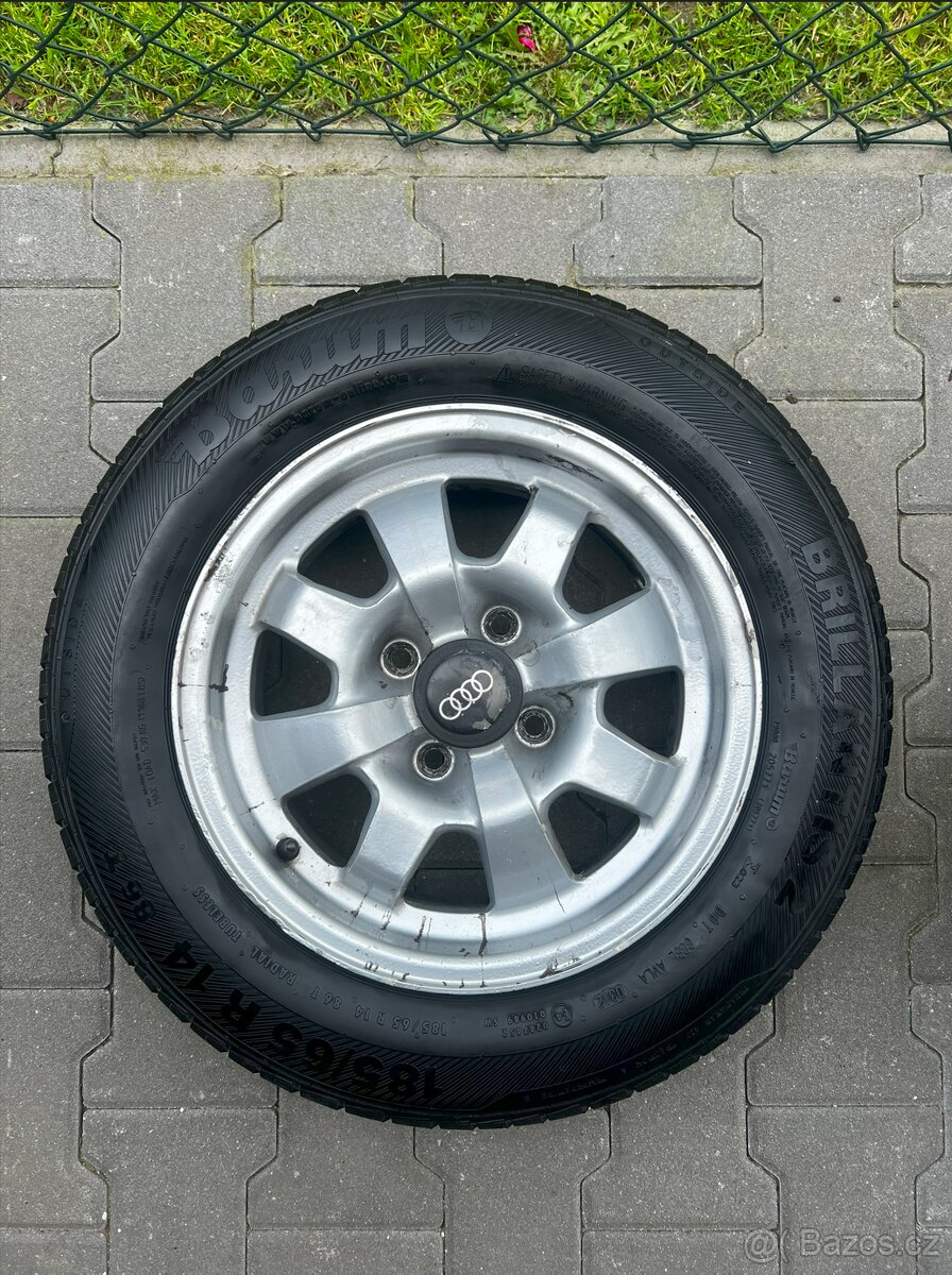 Audi alu kola 4x100 + pneu 185/65 R14 86T