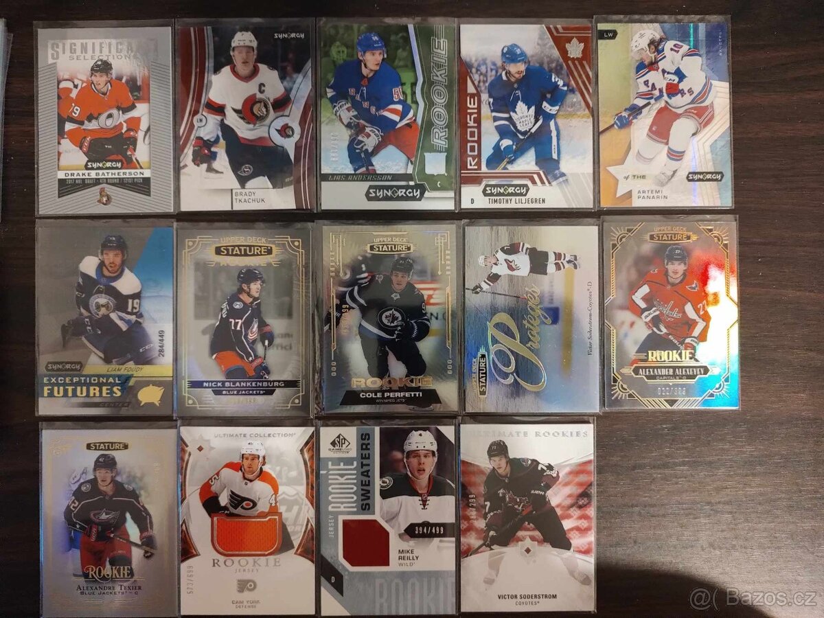 Predám hokejove kartičky NHL Jersey, Black Diamond, Fleer