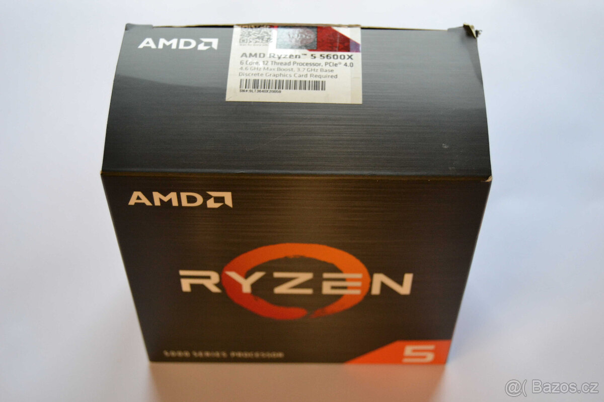 AMD Ryzen 5 5600X (12 vláken, 4.6 GHz, AM4)