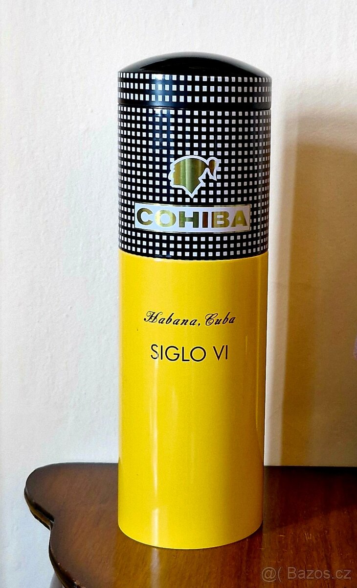 COHIBA - kovový humidor na doutníky