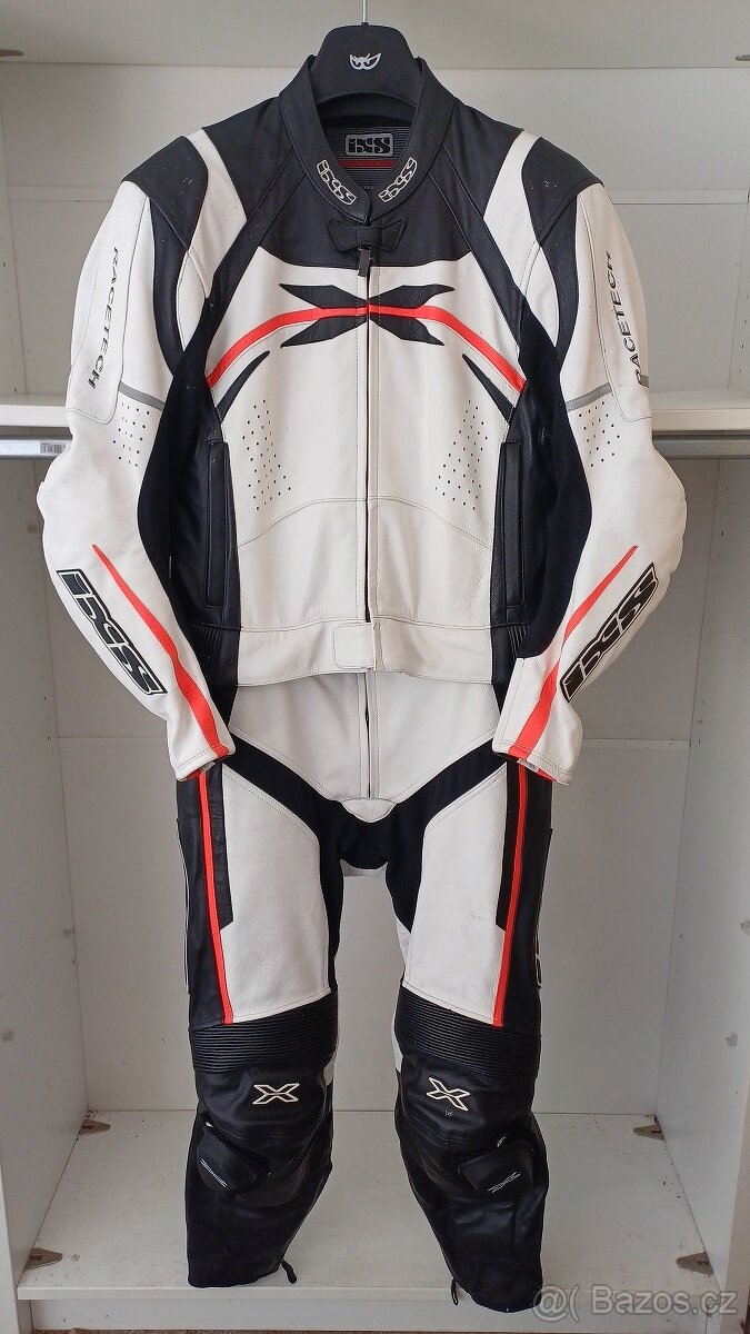 Kožená kombinéza iXS Camaro + přilba Ls2 Advant X