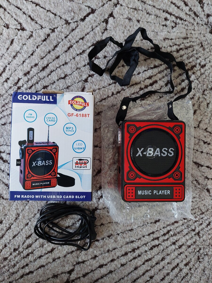 Multimediální rádio Goldfull GF-6118T FM Radio, USB/SD MP3