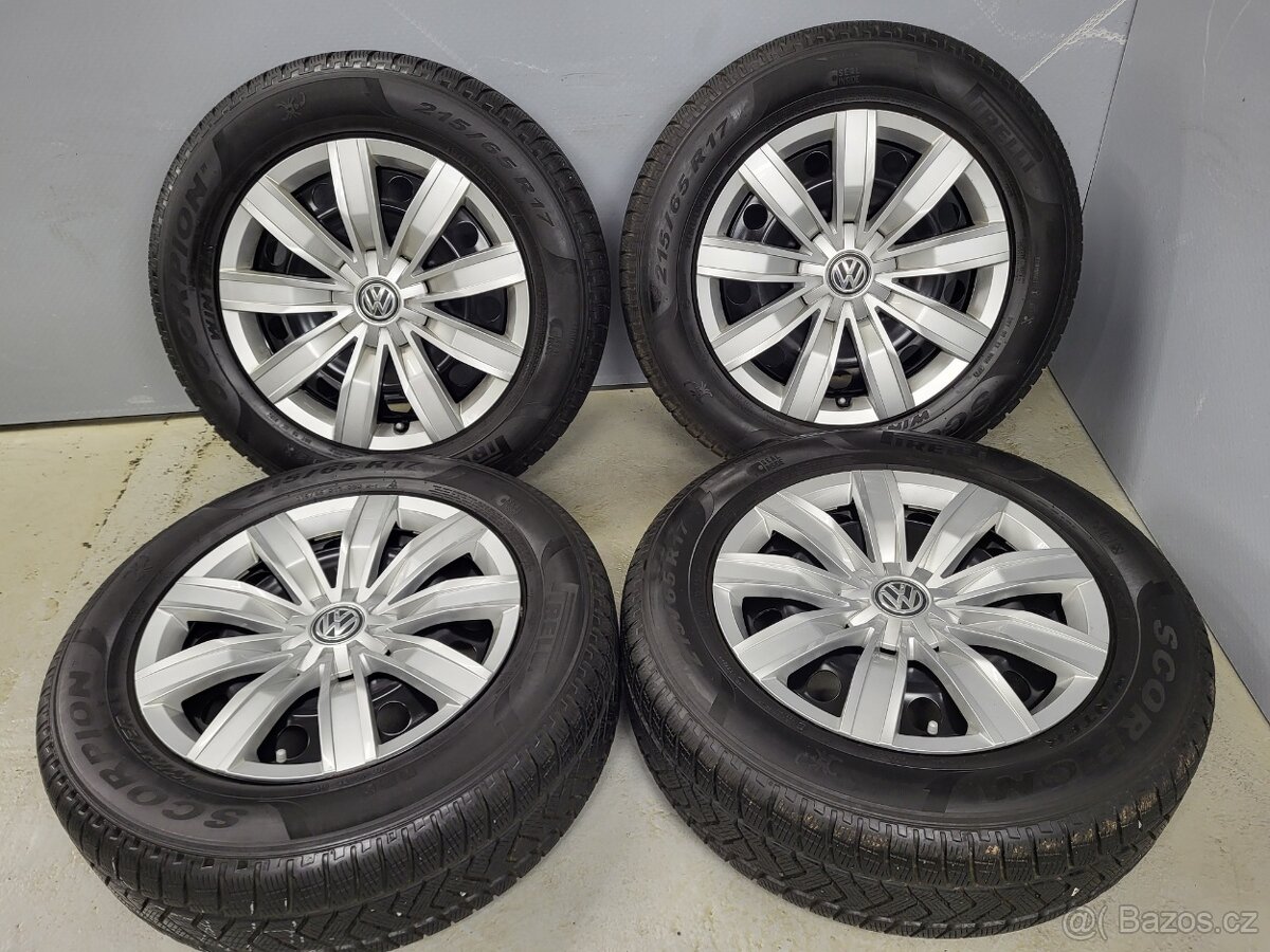 Originál 17" VW Tiguan Škoda Kodiaq 5x112 pneu 6-6,5mm