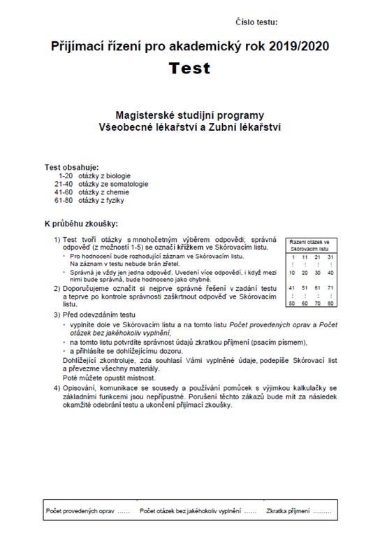 Testy na LFHK (2005-2019)