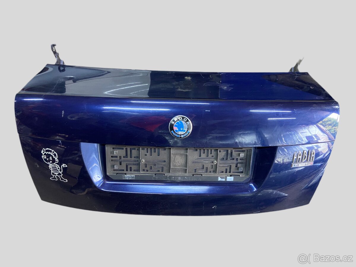 Zadní víko kufru Škoda Fabia I sedan modré 9460