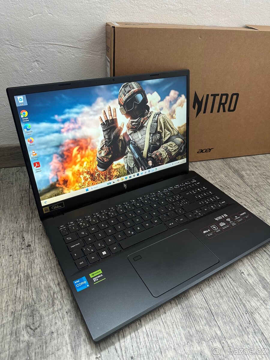 ZÁRUKA do r.2030-HERNÍ MAŠINA-ACER NITRO-i5 13.gen/SSD/RTX/W