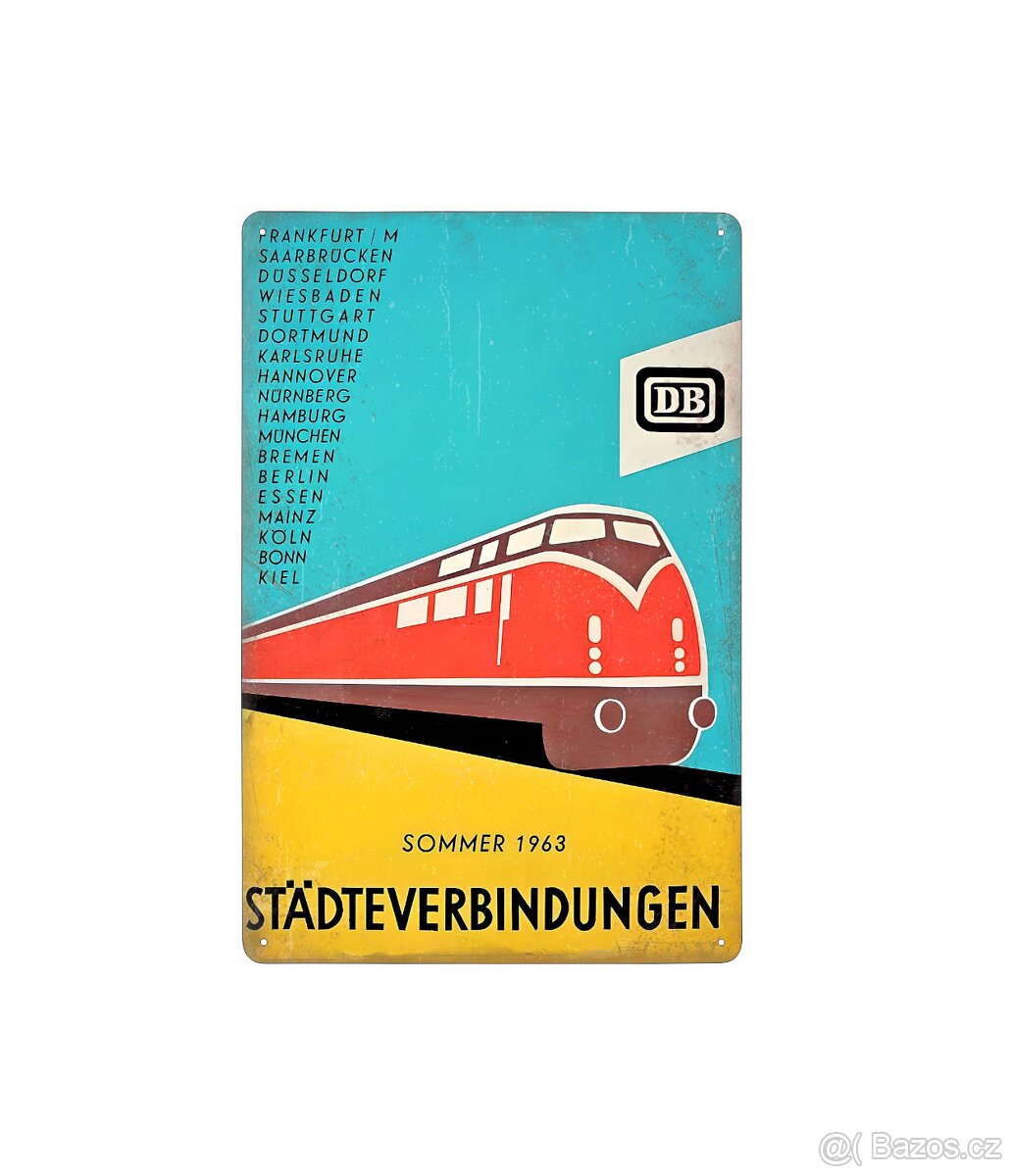 plechová cedule: Deutsche Bahn 1963
