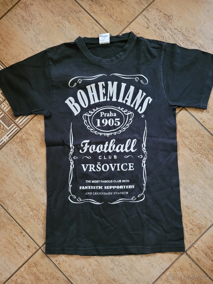 Tričko Bohemians pro fanoušky XS černé