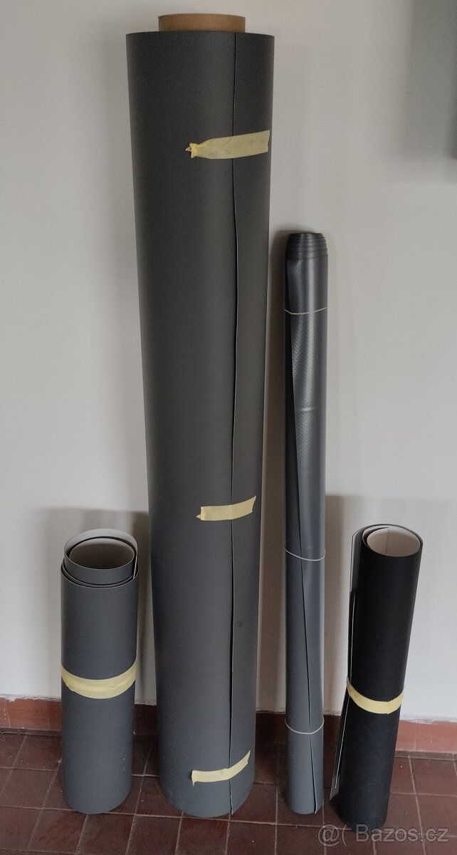 Zbytky PVC, FPO/TPO hydroizolační fólie (balkóny, jezírka)