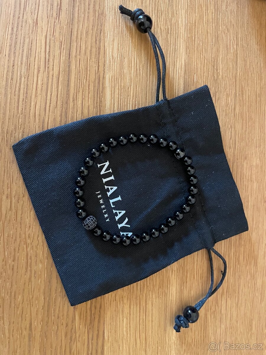 PÁNSKÝ NÁRAMEK NIALAYA ČERNÝ ACHÁT
