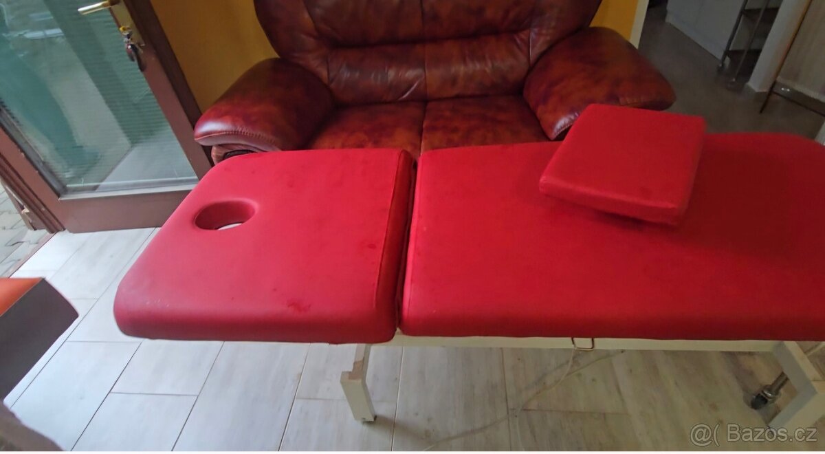 Elektrické Masážní lehátko AKCE  červené 2 motory