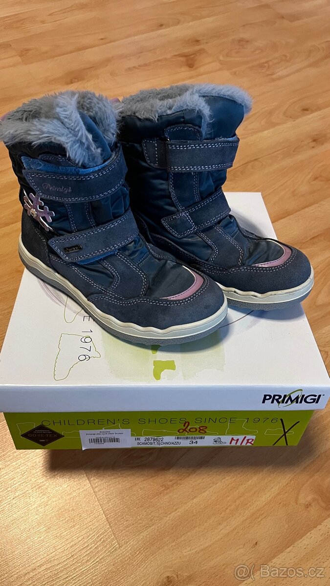 Zimní boty Primigi s membránou dívčí vel 34