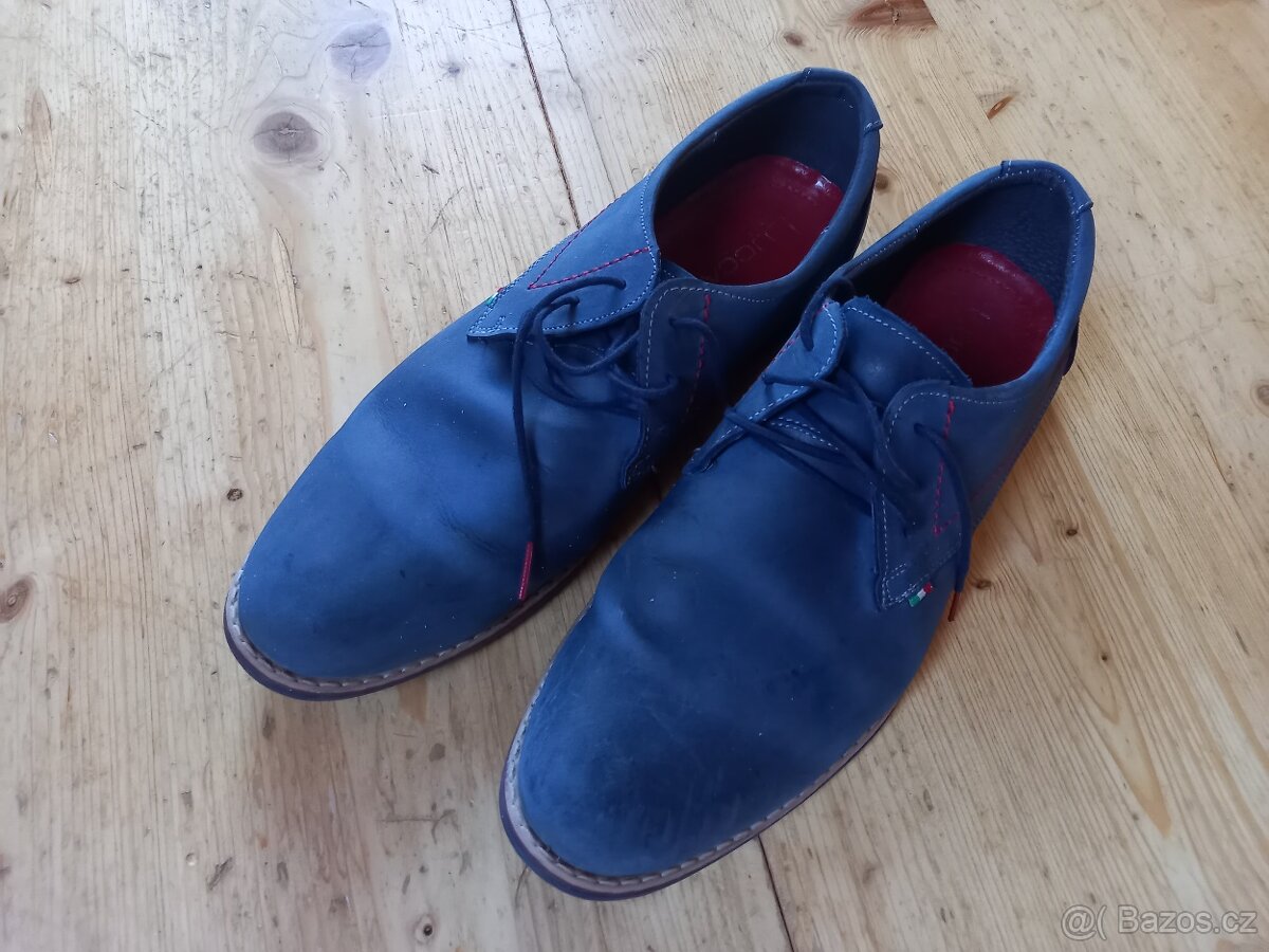 pánské kožené polobotky boty