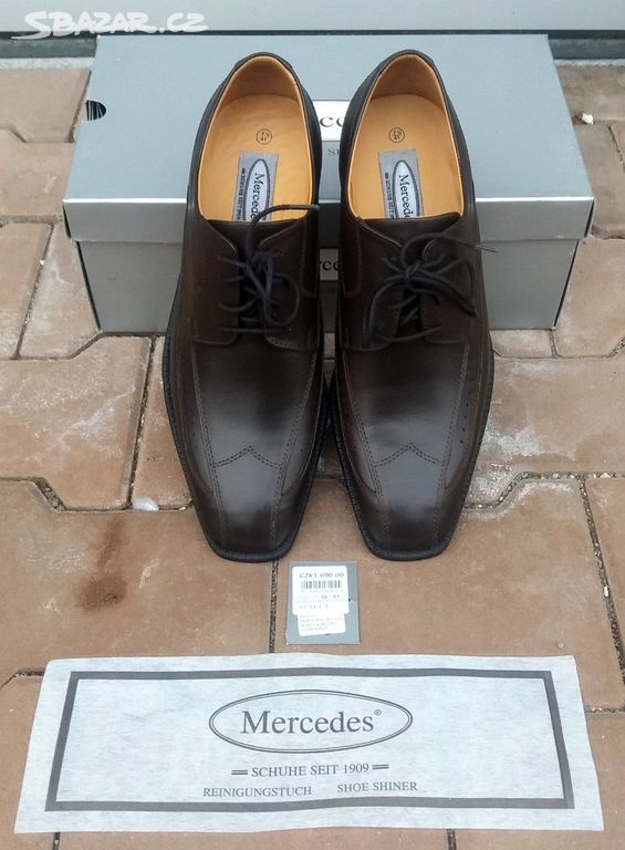 NOVÉ KOŽENÉ pánské polobotky MERCEDES vel. 41