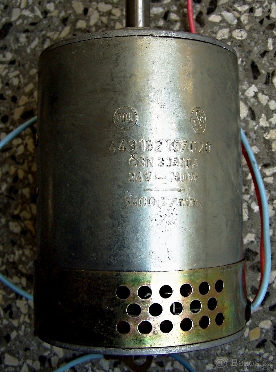 Elektromotorky 24V, 140W, 3400 ot/min. - 3ks