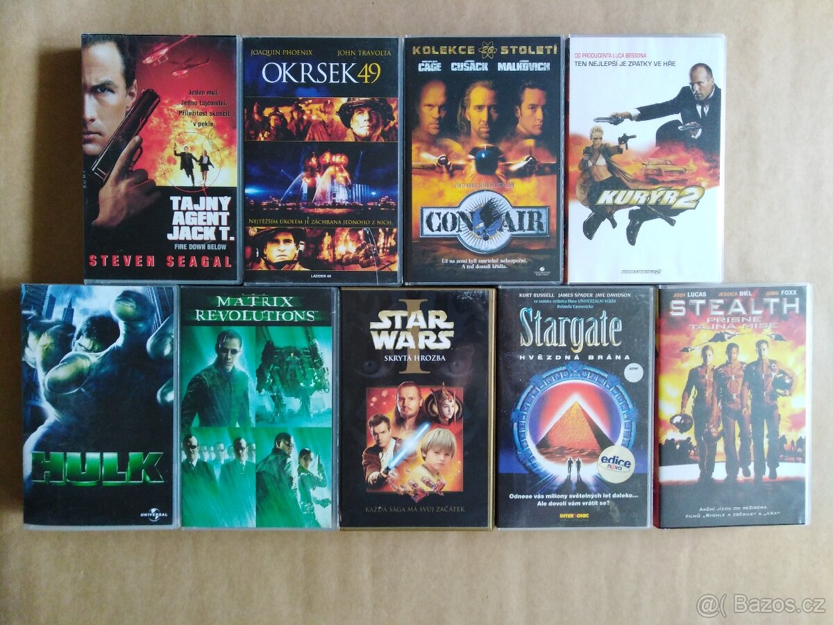 VHS kazety original mix - 1 kus = 70Kč