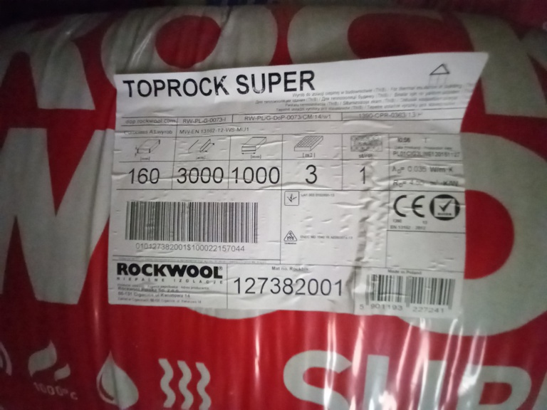 Rockwool Toprock super 120 mm   27 m2