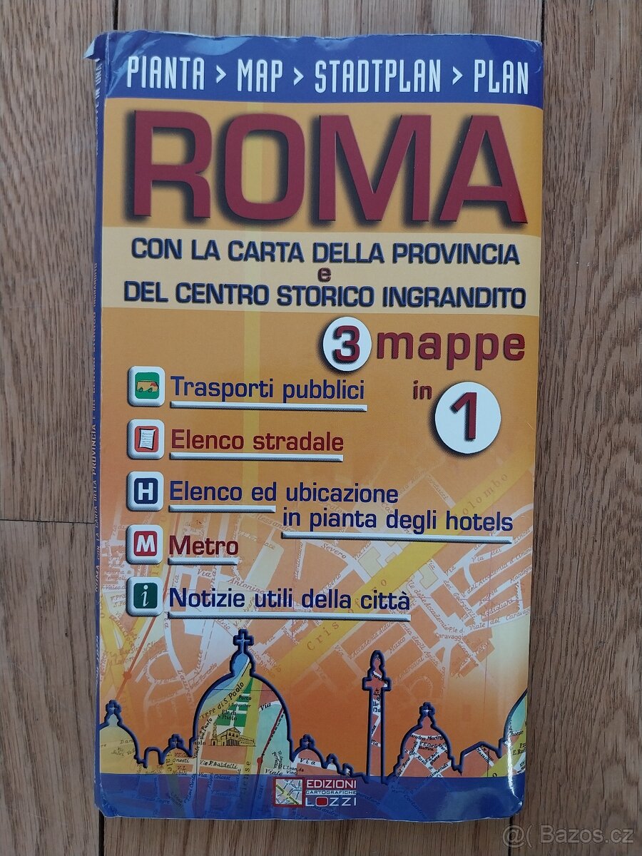 mapa Řím- Roma 3v1