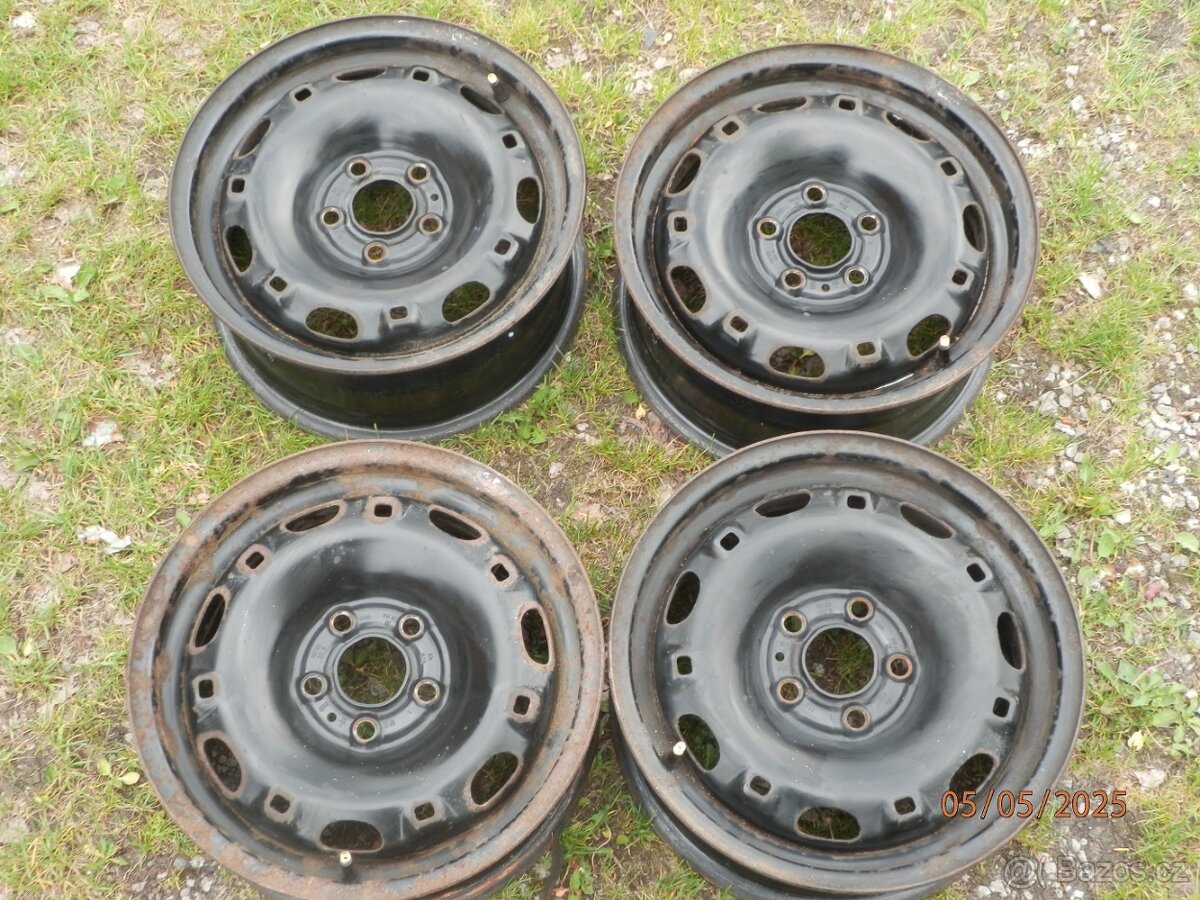 4xPlechové disky na ŠKODA FABIA 2 14tky ET 37