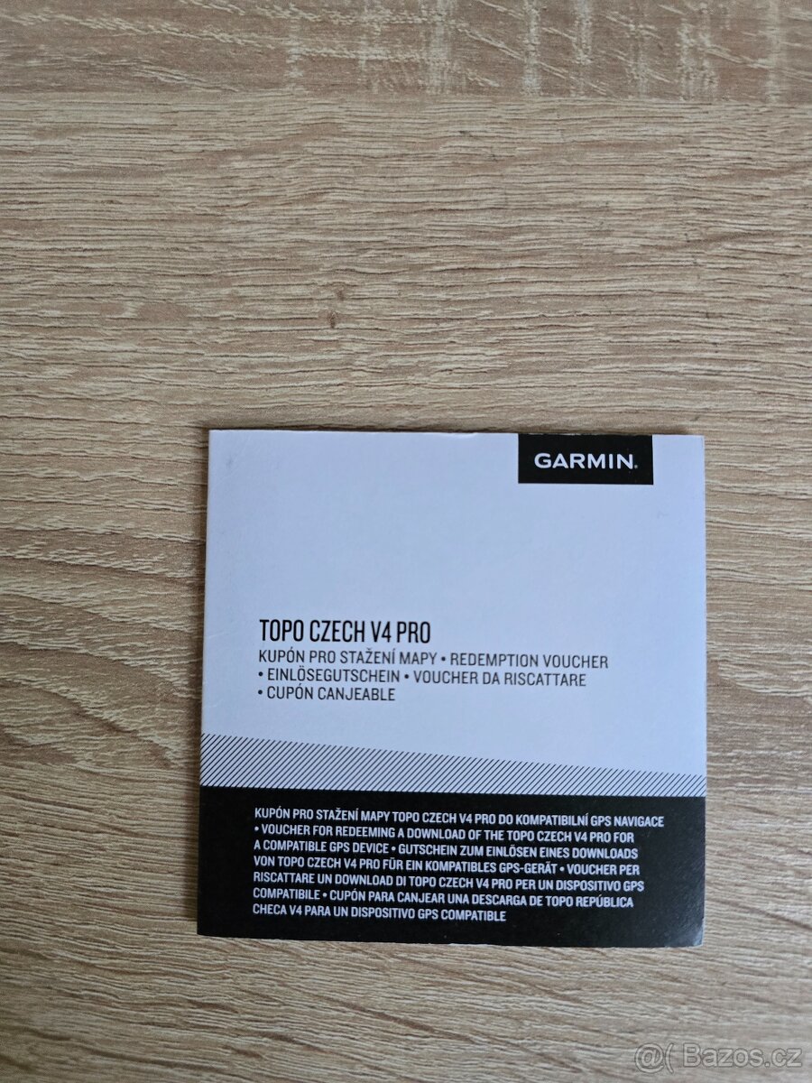 Garmin TOPO Czech V4 PRO Voucher (topograficke mapy)