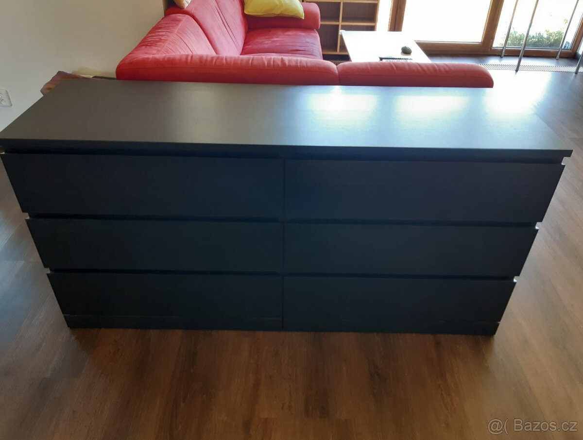 Komoda Ikea Malm, 6 zásuvek