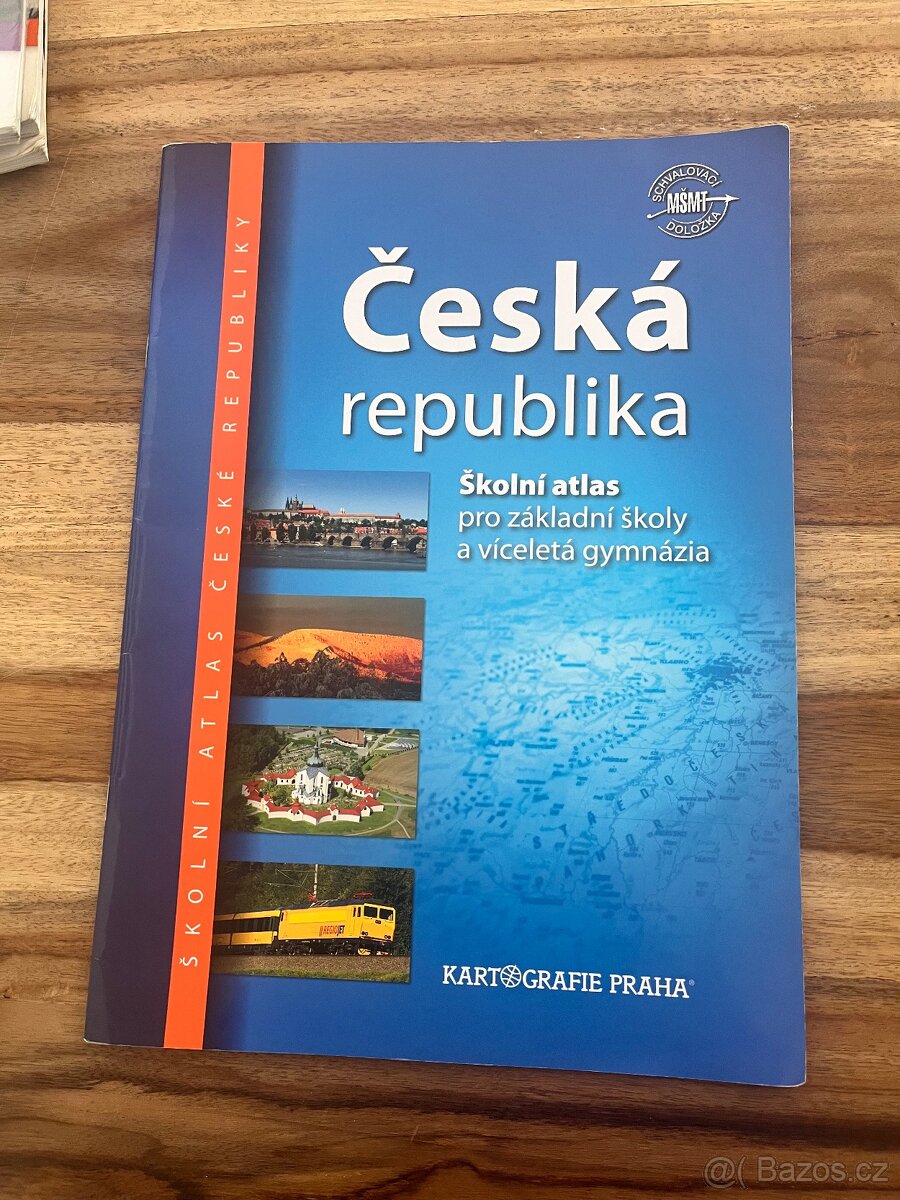 Prodám školní atlas Česká Republika
