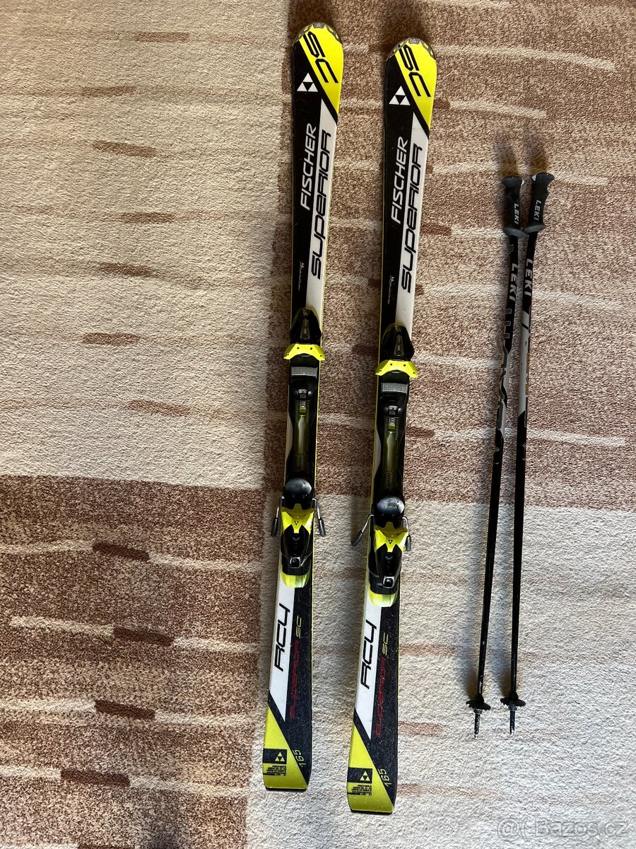 Prodám set lyží Fischer RC4 Superior SC (165), Leki hůlky