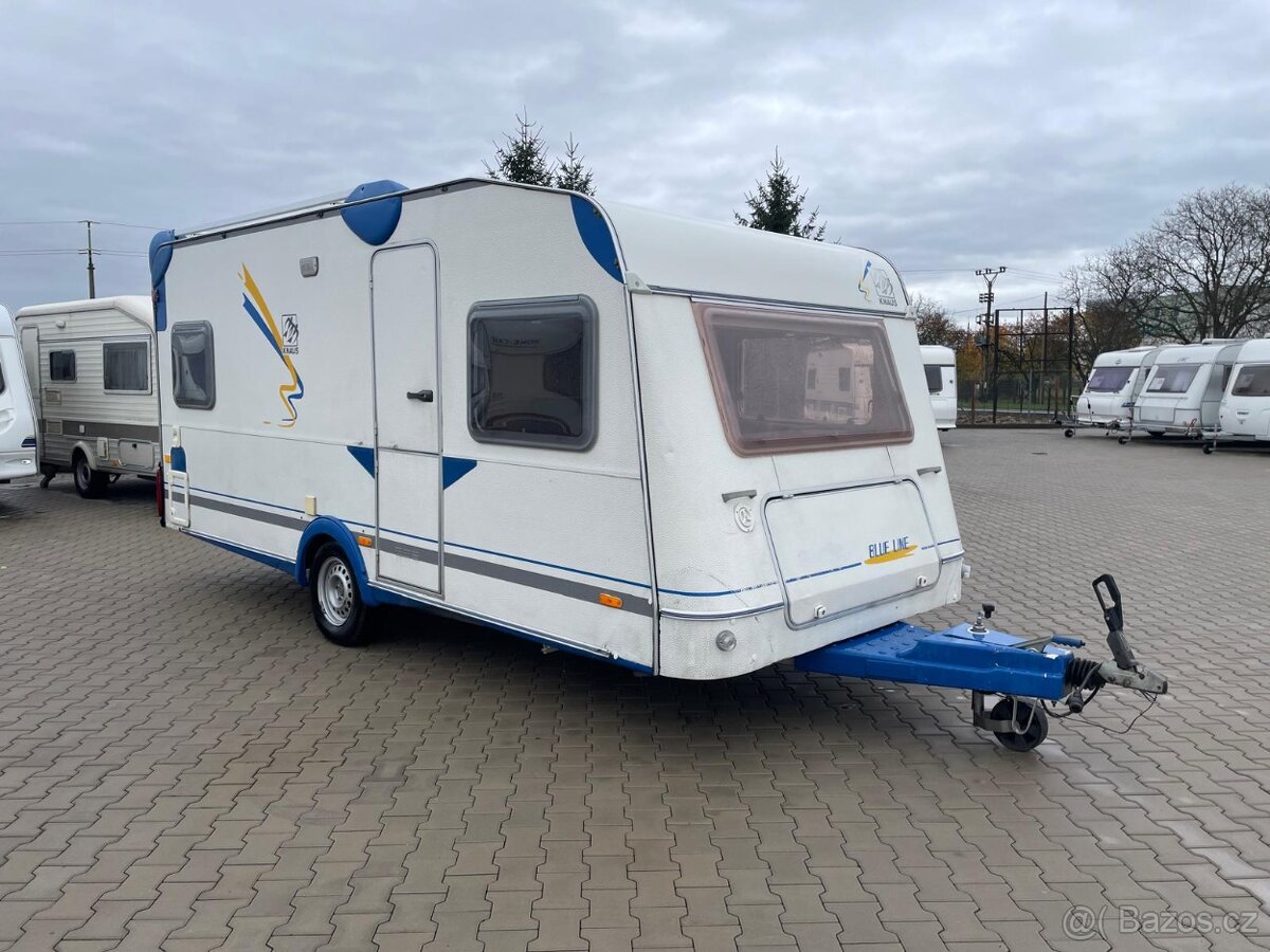 Knaus Blueline 450, 4 osoby, bojler, sprcha, stan, fr.postel