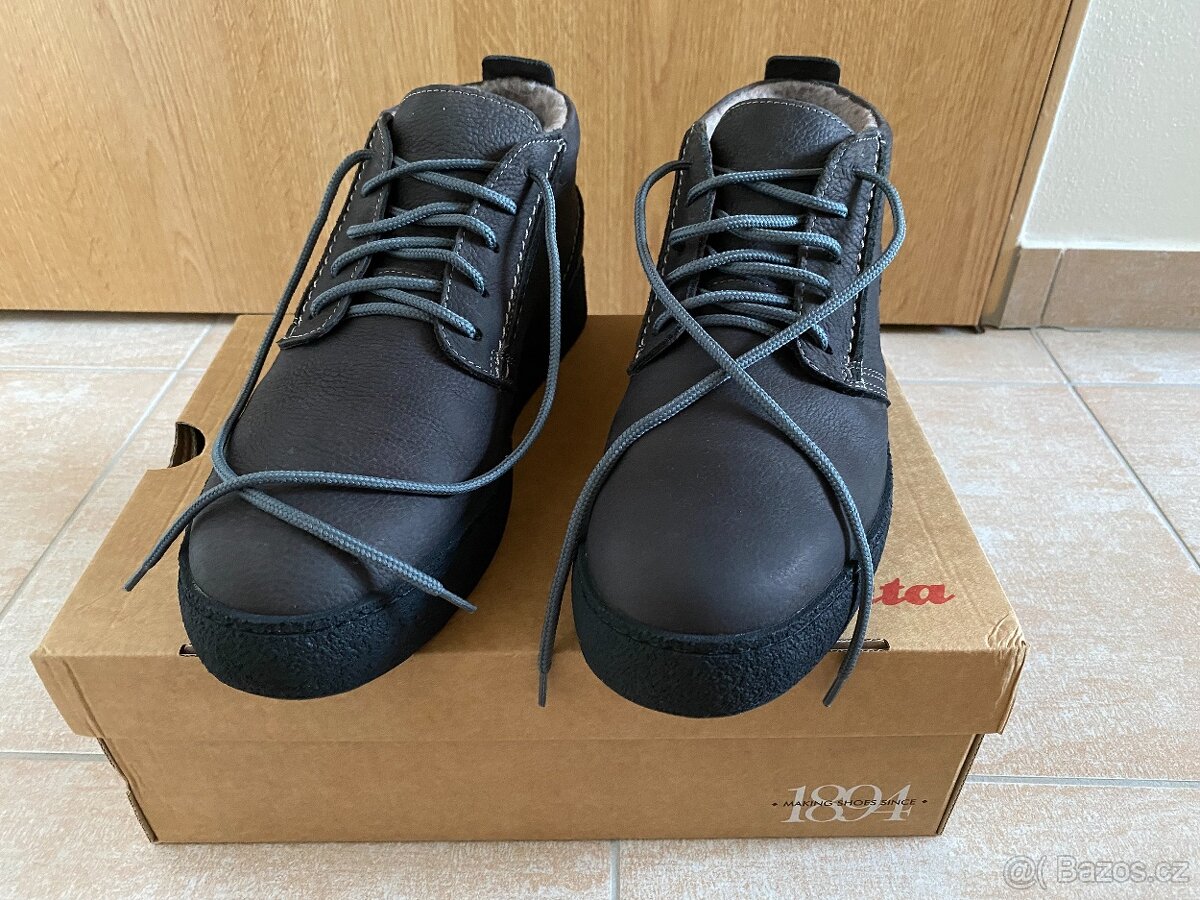 Nové pánské kožené zimní boty Baťa s kožichem - č. 44