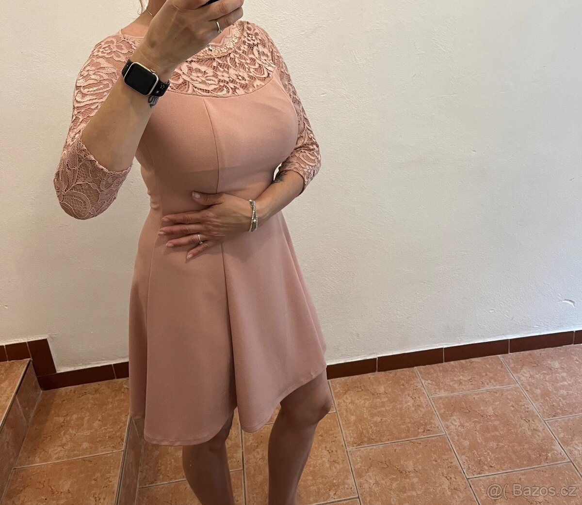 Společenské šaty vel. M starorůžové