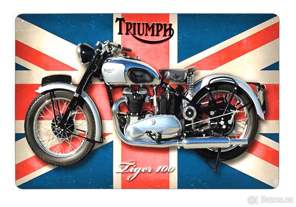 plechová cedule - Triumph Tiger 100