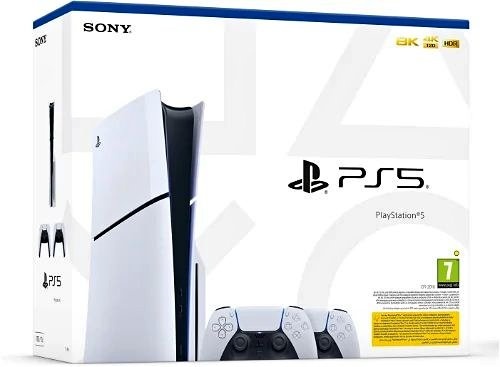 Sony Playstation 5 Slim s mechanikou + 2 ovladače + 4 hry