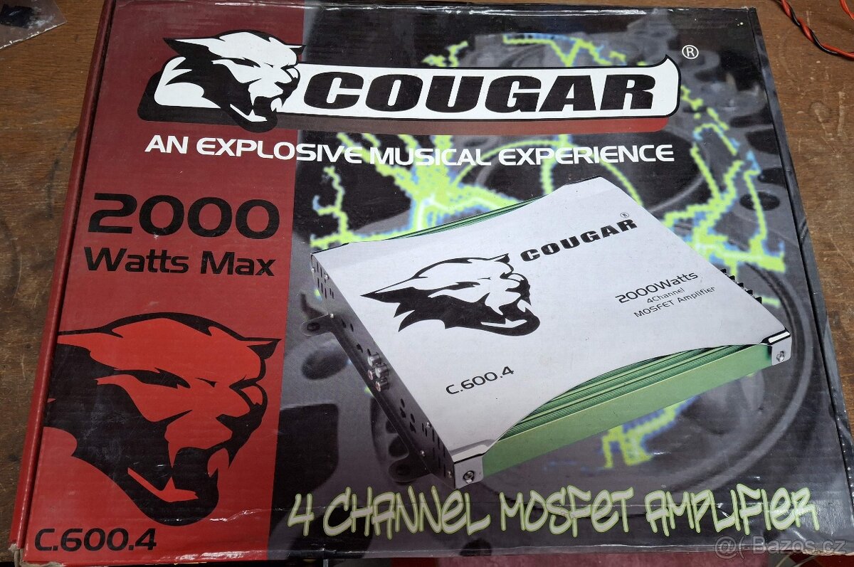 Zesilovač do auta Cougar C600.4x125W
