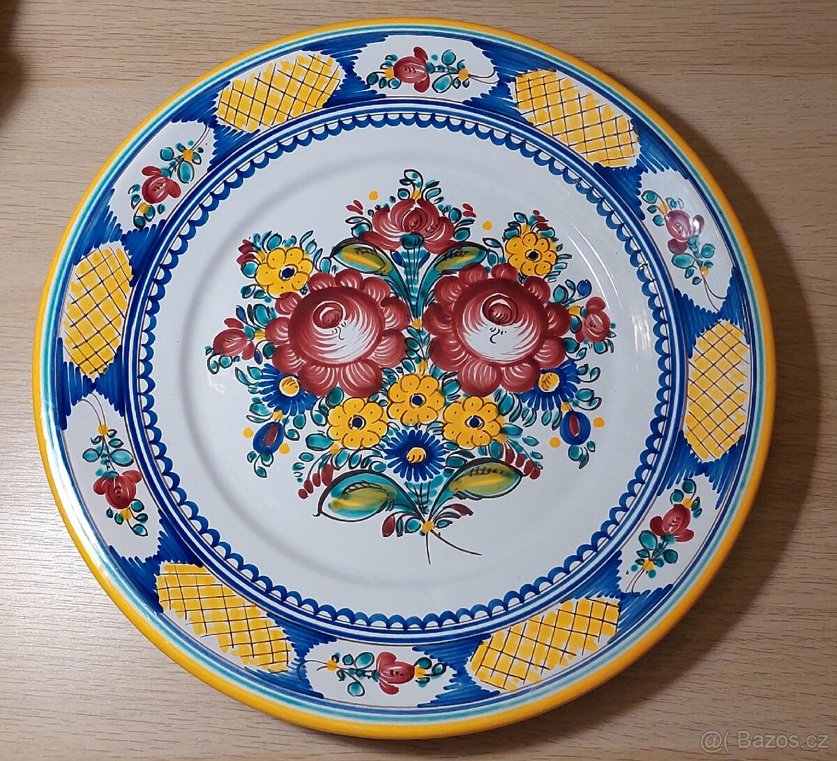 Velký sběratelský talíř Tupeská keramika Czechoslovakia