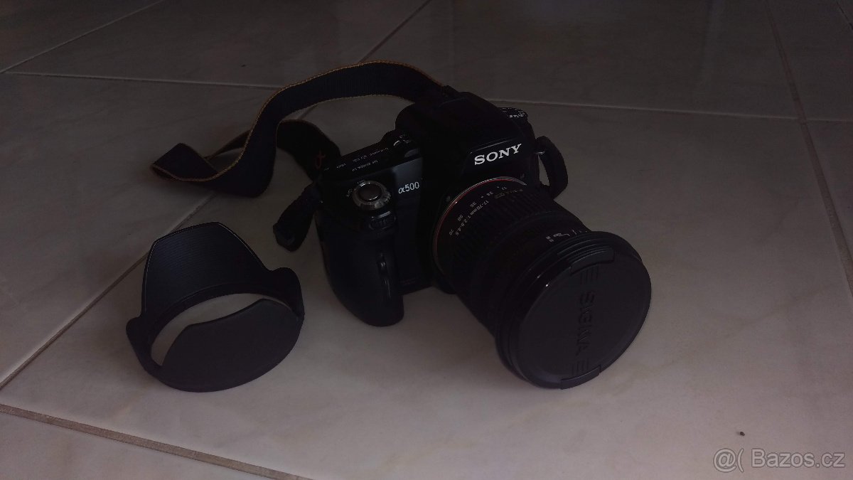Sony alpha 500 s objektivem Sigma 1:2.8 - 4.5/17 - 70 mm