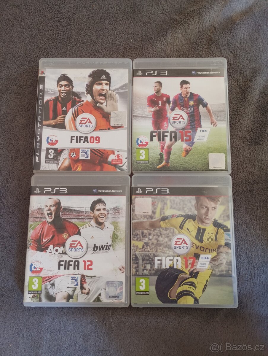 HRY NA PS3, FIFA 17, 15, 12, A 09
