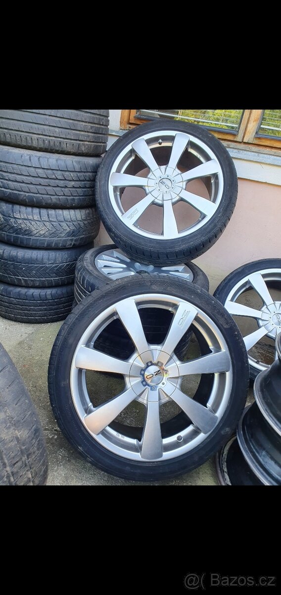 Alu kola O.Z 5x100, 5x108 pneu 225/40R18 Letní