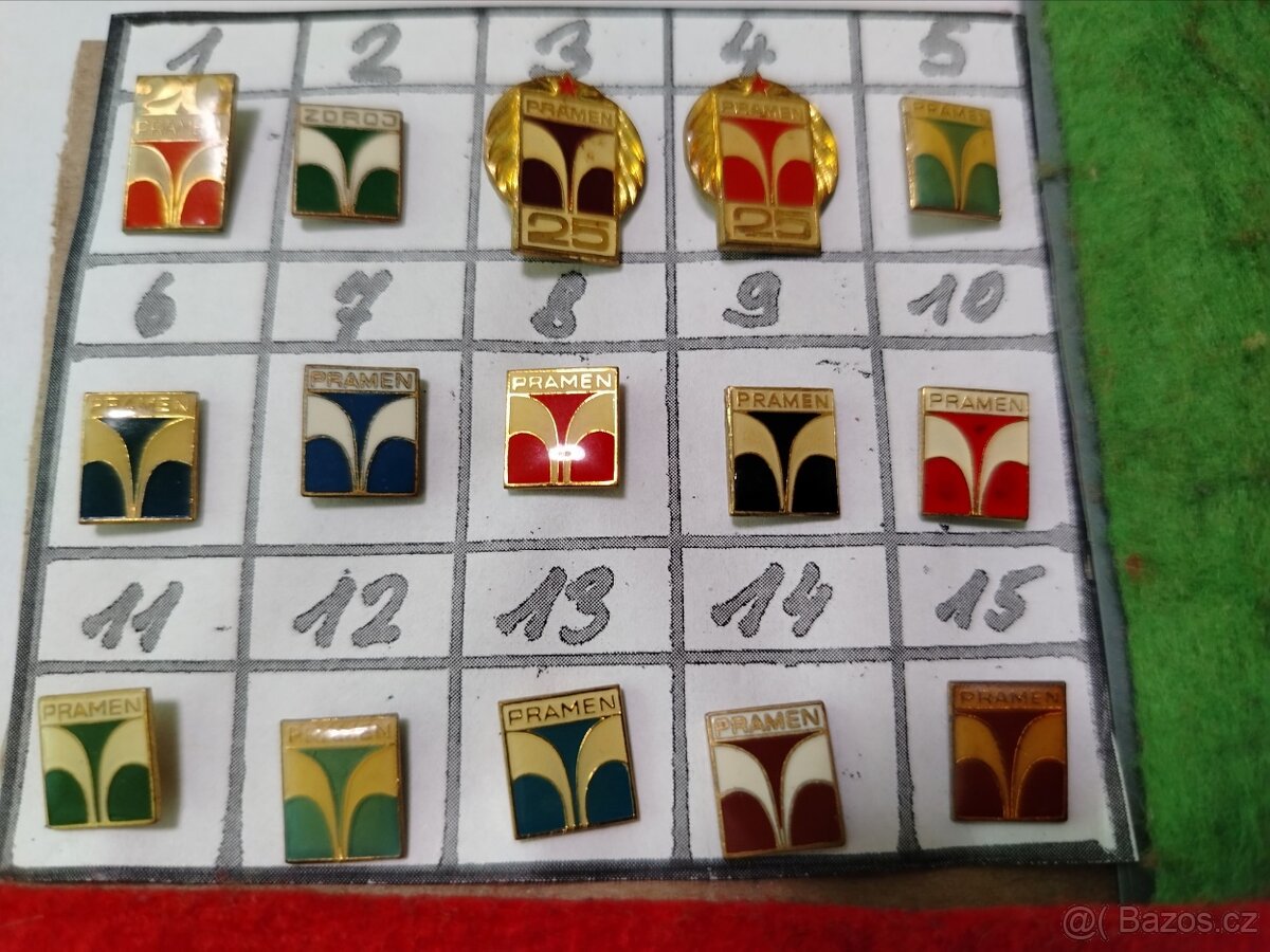 PRAMEN - SBÍRKA ODZNAKŮ.