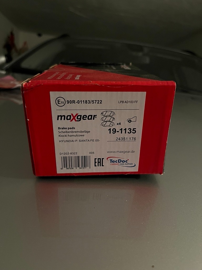 Přední brzdové destičky Maxgear 19-1135 – NOVÉ