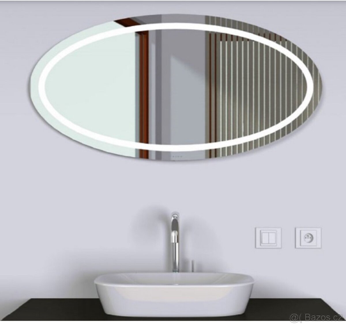 Ovalne zrcadlo Triga LED - 120x60 cm